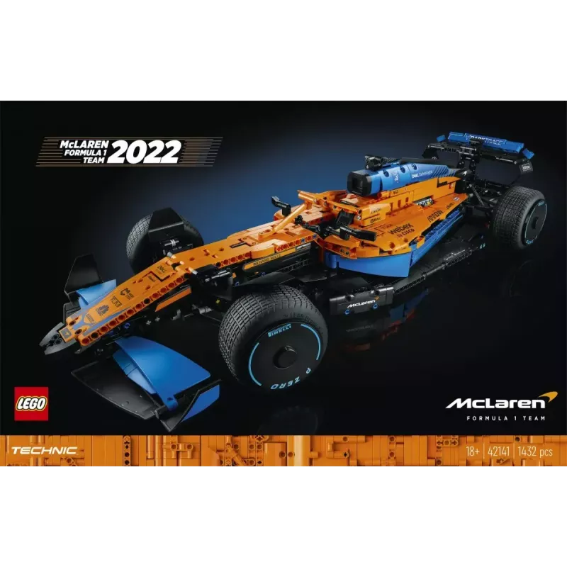LEGO Technic Sacīkšu Auto McLaren Formula 1 42141 1:10 mēroga modelis