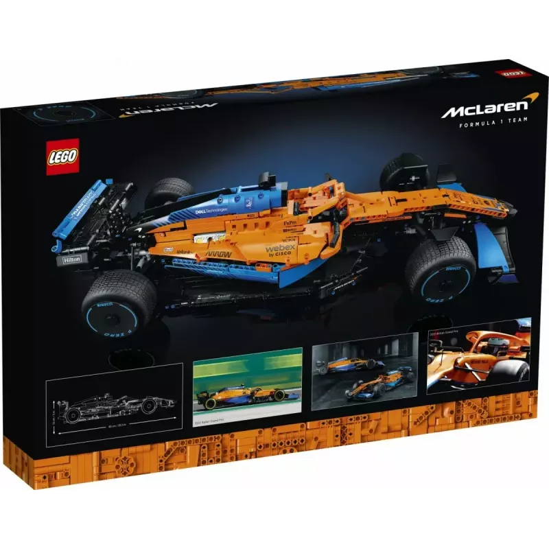 LEGO Technic Sacīkšu Auto McLaren Formula 1 42141 1:10 mēroga modelis