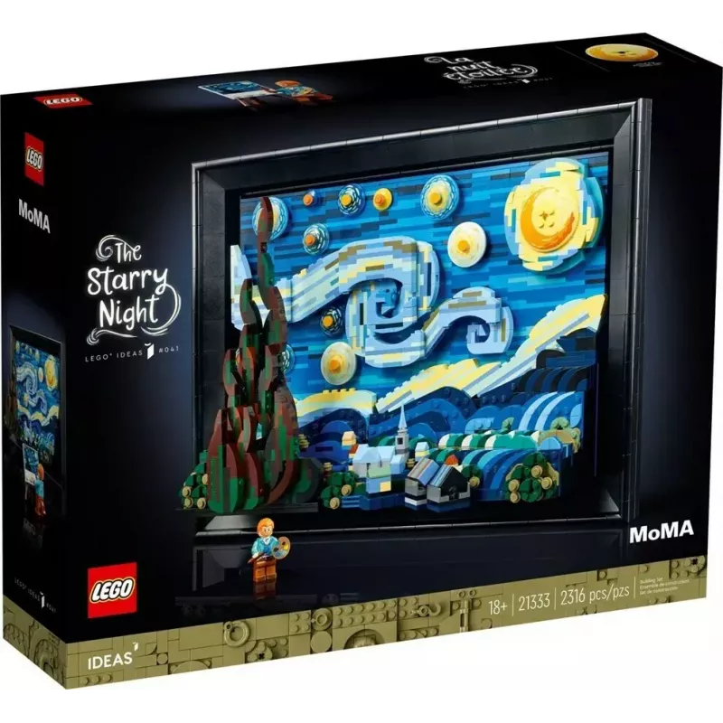 Konstruktors LEGO 3D reprodukcijas modelis Vincent van Gogh Zvaigžņotā nakts, Ideas 21333, 2316 gab., 18+