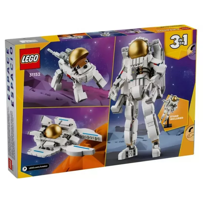 LEGO Creator 3-in-1 komplekts 31152 Kosmonauts kosmosā, 647 gabali, vecums 9+, augstums 270 mm