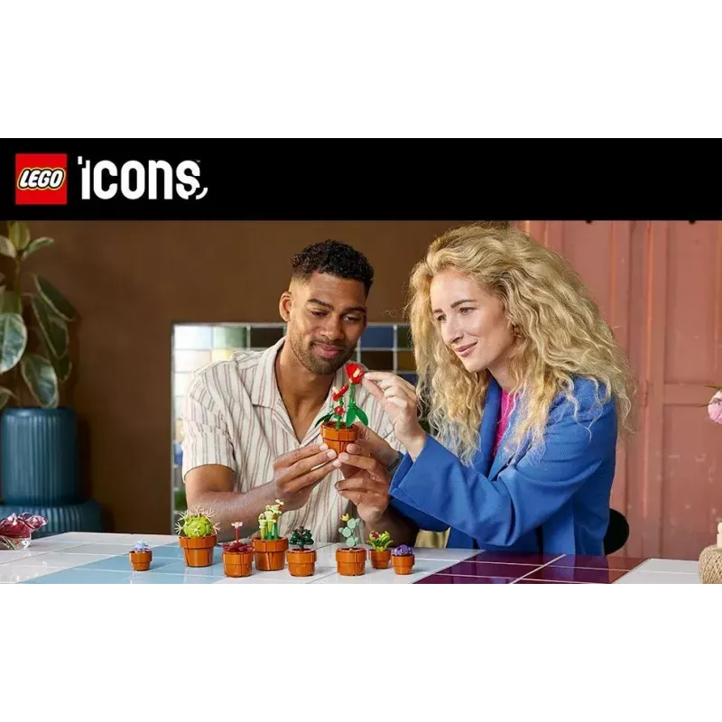LEGO Icons Mini Plants komplekts 10329 — 9 būvējami mazi augu modeļi, 758 gabali, 18+