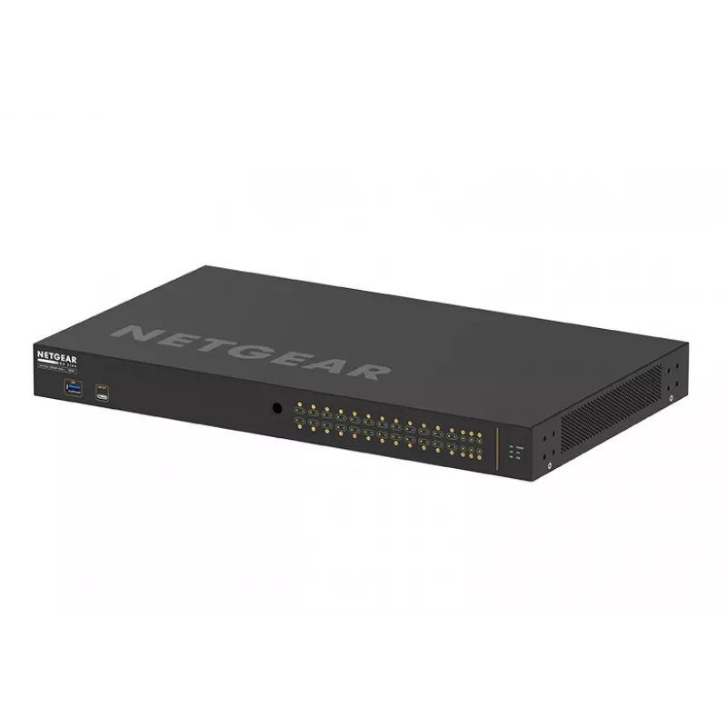 NETGEAR GSM4230P-100EUS tīkla slēdzis, pārvaldāms L2/L3 Gigabit Ethernet (10/100/1000) ar PoE, 1U, melns