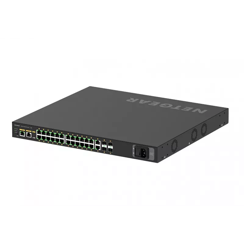 NETGEAR GSM4230P-100EUS tīkla slēdzis, pārvaldāms L2/L3 Gigabit Ethernet (10/100/1000) ar PoE, 1U, melns