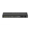 NETGEAR GSM4230P-100EUS tīkla slēdzis, pārvaldāms L2/L3 Gigabit Ethernet (10/100/1000) ar PoE, 1U, melns