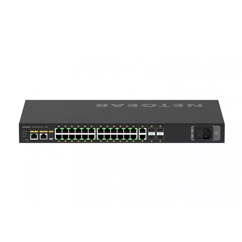 NETGEAR GSM4230P-100EUS tīkla slēdzis, pārvaldāms L2/L3 Gigabit Ethernet (10/100/1000) ar PoE, 1U, melns