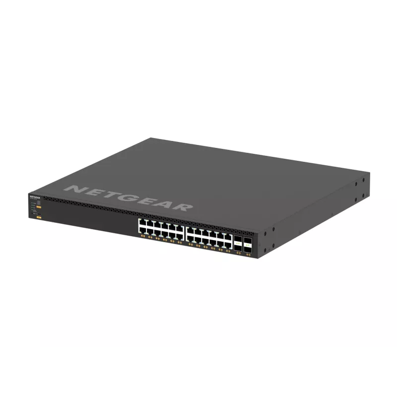NETGEAR M4350-24X4V pārvaldāms L3 10G Ethernet (100/1000/10000) PoE slēdzis 1U melns