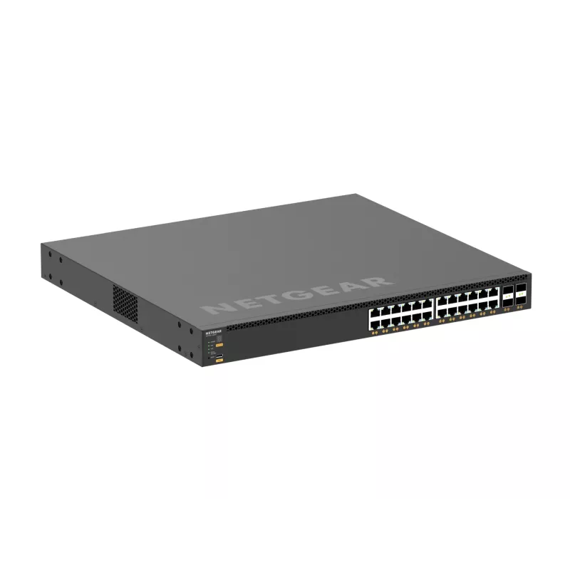 NETGEAR M4350-24X4V pārvaldāms L3 10G Ethernet (100/1000/10000) PoE slēdzis 1U melns