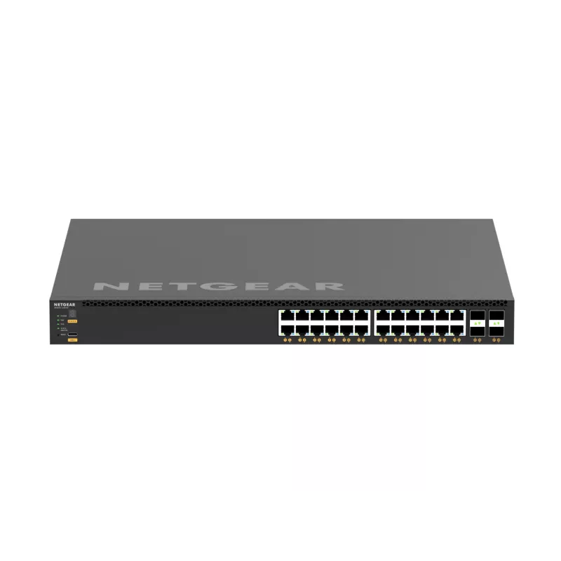 NETGEAR M4350-24X4V pārvaldāms L3 10G Ethernet (100/1000/10000) PoE slēdzis 1U melns