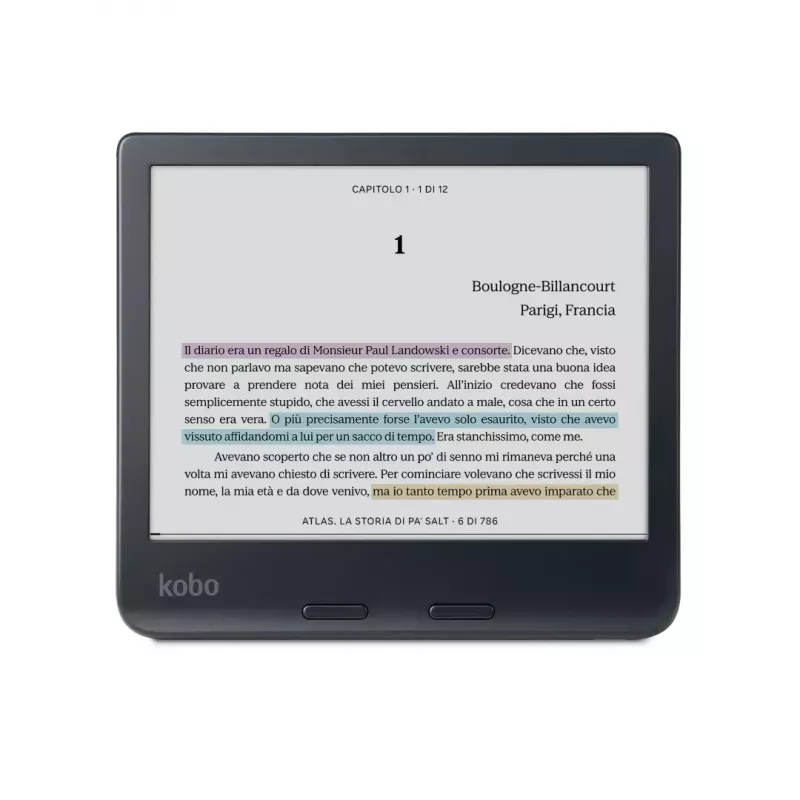 E-grāmatu lasītājs Kobo N428-KU-BK-K-BU 32 GB Wi-Fi 7 collu E Ink Kaleido