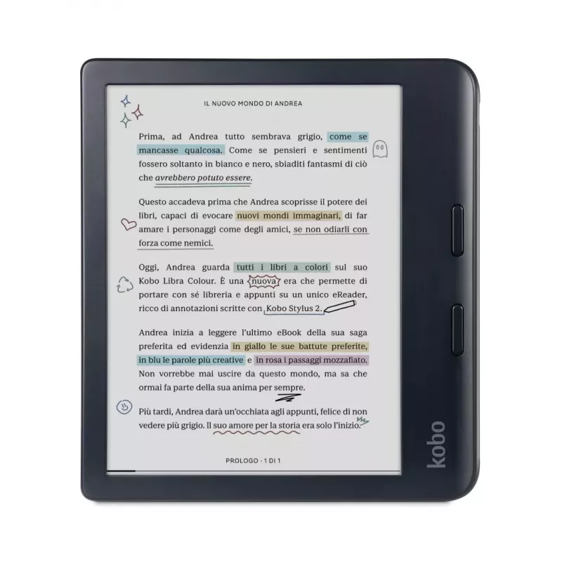 E-grāmatu lasītājs Kobo N428-KU-BK-K-BU 32 GB Wi-Fi 7 collu E Ink Kaleido