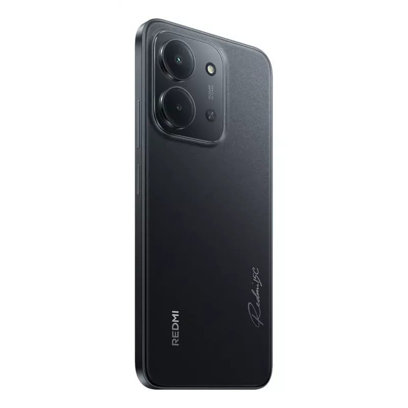 Viedtālrunis Xiaomi Redmi 15C 6.9 collu 4 GB RAM 256 GB krātuve, MediaTek Helio G81-Ultra, 50 MP dubultkamera, 6000 mAh, IP64, Melns