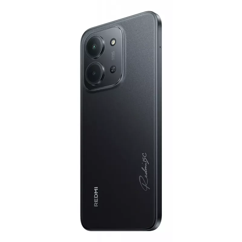 Viedtālrunis Xiaomi Redmi 15C 6.9 collu 4 GB RAM 256 GB krātuve, MediaTek Helio G81-Ultra, 50 MP dubultkamera, 6000 mAh, IP64, Melns