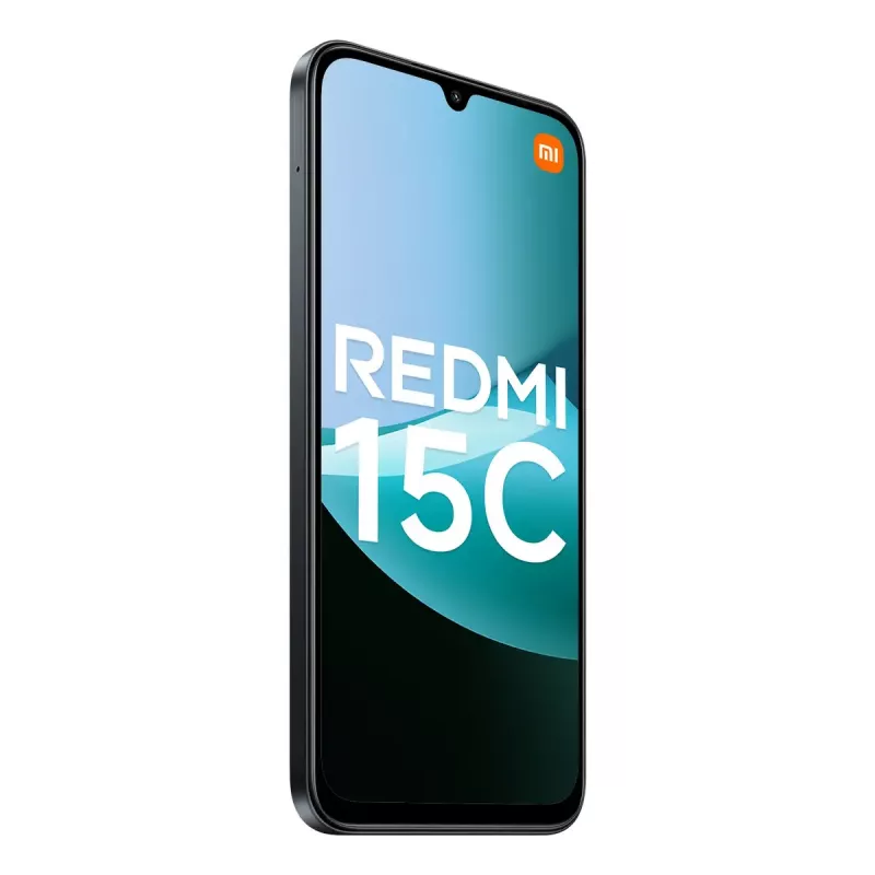 Viedtālrunis Xiaomi Redmi 15C 6.9 collu 4 GB RAM 256 GB krātuve, MediaTek Helio G81-Ultra, 50 MP dubultkamera, 6000 mAh, IP64, Melns
