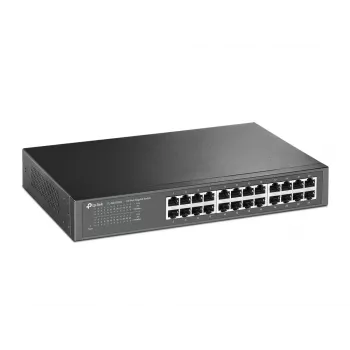 TP-Link TL-SG1024D 24-Portu Gigabit Ethernet tīkla slēdzis, nepārvaldāms, 10/100/1000, pilns duplekss, statīva montāža