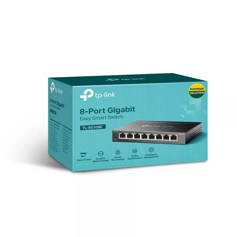 Pārvaldāms slēdzis TP-Link TL-SG108E 8 portu Gigabit Easy Smart Switch