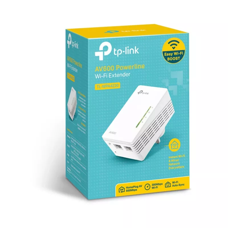 TP-Link TL-WPA4220 Powerline 600 Wi-Fi pagarinātājs