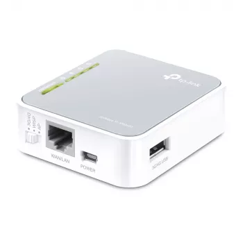 TP-Link TL-MR3020 bezvadu maršrutētājs Fast Ethernet Vienas joslas (2.4 GHz) 4G Sudrabs, Balts