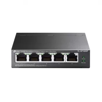 TP-Link 5-Portu 10/100Mbps galda PoE slēdzis ar 4 PoE portiem, nemanāžēts