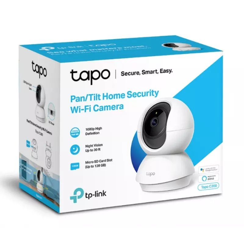 TP-Link Tapo Pan/Tilt mājas drošības WiFi kamera, IP drošības kamera, Iekštelpu, Bezvadu, 2400 MHz, FCC, IC, CE, NCC, Griesti