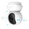 TP-Link Tapo Pan/Tilt mājas drošības WiFi kamera, IP drošības kamera, Iekštelpu, Bezvadu, 2400 MHz, FCC, IC, CE, NCC, Griesti