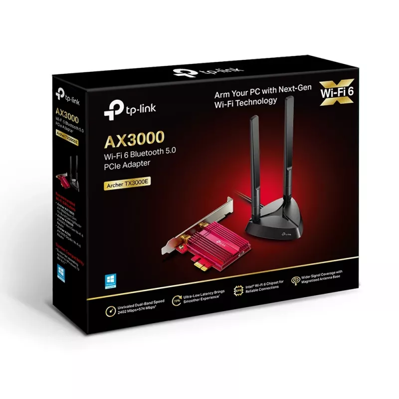 PCIe Adapter TP-Link Archer TX3000E AX3000 Wi-Fi 6 Bluetooth 5.0