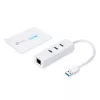 TP-Link UE330 USB 3.0 centrmezgls ar Gigabit Ethernet, balts