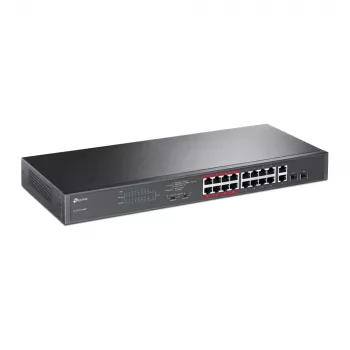 TP-Link 16-Port 10/100Mbps + 2-Port Gigabit Nepārvaldāms PoE Slēdzis