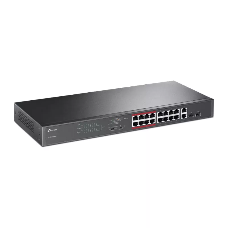 TP-Link 16-Port 10/100Mbps + 2-Port Gigabit Nepārvaldāms PoE Slēdzis