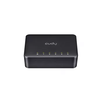 Tīkla slēdzis Cudy GS105D, 5-portu Gigabit Ethernet (10/100/1000), 1 Gbit/s joslas platums, DC 5V barošana