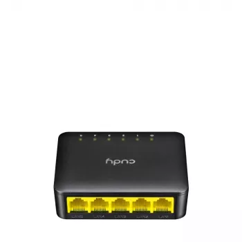 Tīkla slēdzis Cudy GS105D, 5-portu Gigabit Ethernet (10/100/1000), 1 Gbit/s joslas platums, DC 5V barošana