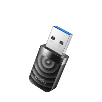 Bezvadu USB tīkla adapteris Cudy WU1300S, divjoslu 2.4/5 GHz, Wi‑Fi 5 (802.11ac), 867 Mbps, RTL8812BU