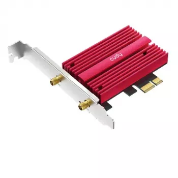 Iekšējā WLAN/Bluetooth tīkla karte Cudy WE4000 — PCIe, Intel AX200, Wi‑Fi 6 trīsjoslu (2.4/5/6 GHz), 2400 Mbit/s, Bluetooth 5.0