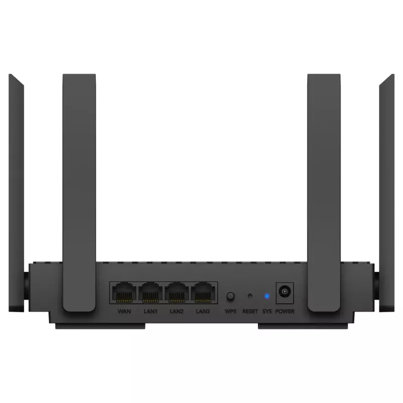Galda maršrutētājs Cudy WR1500 — divu joslu (2,4/5 GHz), Wi‑Fi 6/4, 4x Gigabit LAN, MU‑MIMO, ārējās antenas