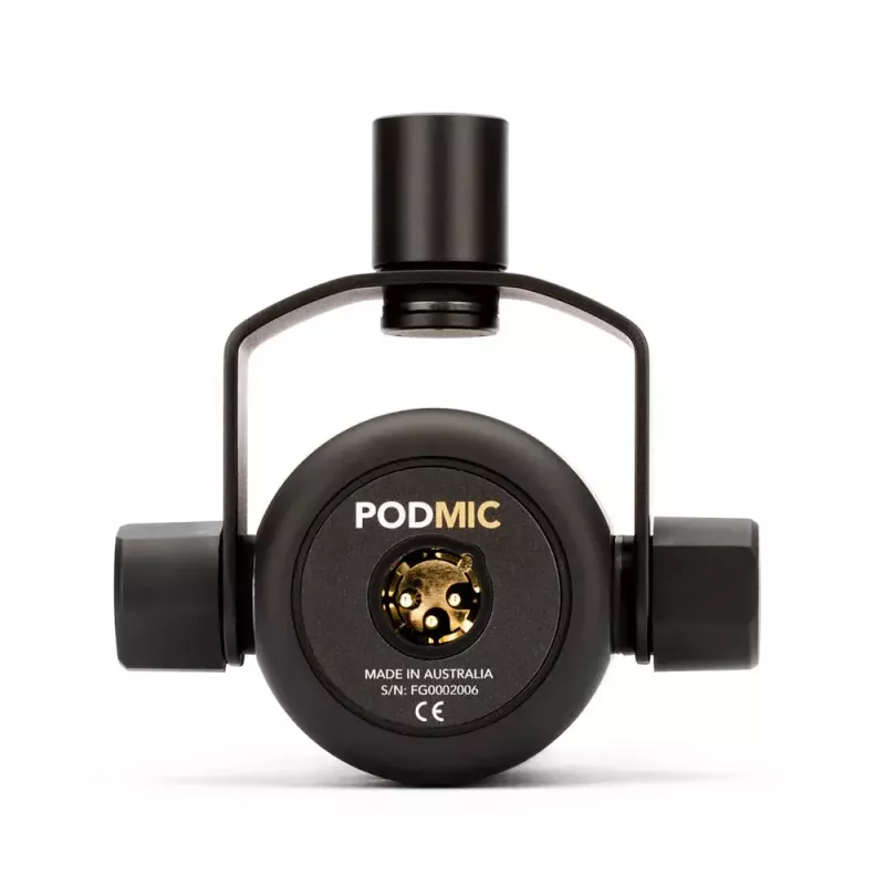 Dinamiskais mikrofons RØDE PodMic — kardioīds, XLR-3, 20–20 000 Hz, balansēta izeja, 937 g, melns