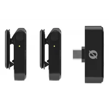 Bezvadu piespraužamais mikrofons Rode Wireless Micro Black — omnidirekcionāls, 100 m darbības rādiuss, 7 h akumulators, 48 kHz/24-bit