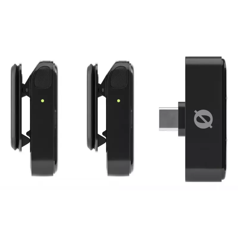 Bezvadu piespraužamais mikrofons Rode Wireless Micro Black — omnidirekcionāls, 100 m darbības rādiuss, 7 h akumulators, 48 kHz/24-bit