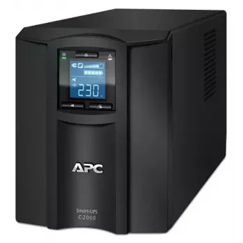 APC Smart-UPS C SMC2000I – nepārtrauktās barošanas avots (UPS) 2000VA, Line Interactive, tornis, 230V, 6x IEC C13 + 1x IEC C19, AVR, grafiskais LCD