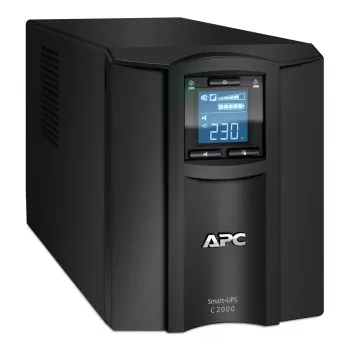 APC Smart-UPS C SMC2000I – nepārtrauktās barošanas avots (UPS) 2000VA, Line Interactive, tornis, 230V, 6x IEC C13 + 1x IEC C19, AVR, grafiskais LCD