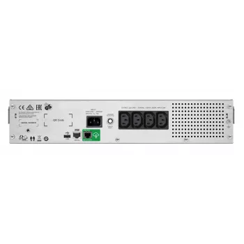 APC Smart-UPS C, Line Interactive, 1500VA, Rackmount 2U, 230V, 4x IEC C13 izejas, SmartConnect ports, USB un Serial komunikācija, AVR, Grafiskais LCD