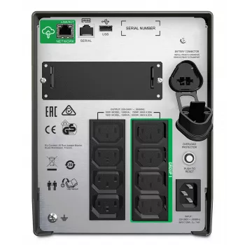 APC Smart-UPS SMT1000IC – 8x C13, USB, SmartConnect, 1000VA, līnij-interaktīvs, 1 kVA, 700 W, sinusoidāls, 151 V, 302 V