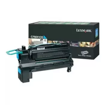 Tonera kasetne Lexmark C792X1CG 10000 lpp Ciāna