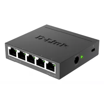 D-Link DGS-105 Neuzraudzīts L2 Gigabit Ethernet (10/100/1000) Melns