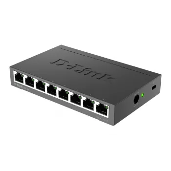 D-Link DGS-108 Nenodrošināts L2 Gigabitu Ethernet (10/100/1000) Melns