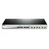 D-Link DXS-1210-12TC/E pārvaldāms L2 tīkla slēdzis 10G Ethernet (100/1000/10000) 1U melns, sudrabs