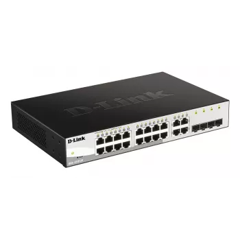 D-Link DGS-1210-20 Pārvaldāms L2 Gigabit Ethernet (10/100/1000) 1U Melns
