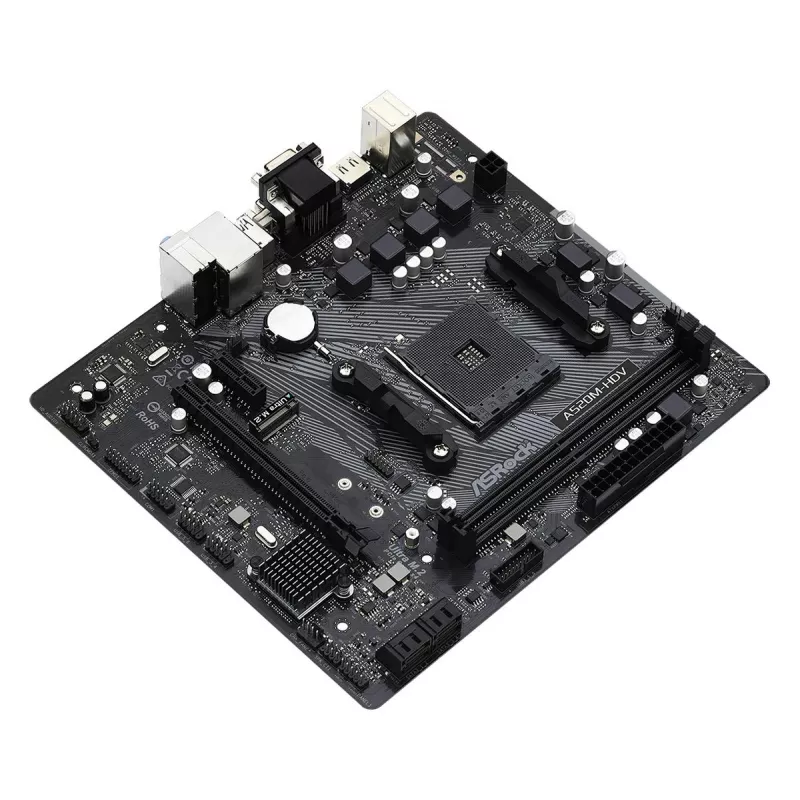 Mātesplate ASRock A520M-HDV AM4 AMD A520 2 x DDR4 USB 3.2 SATA 3 7.1ch HD Audio mATX
