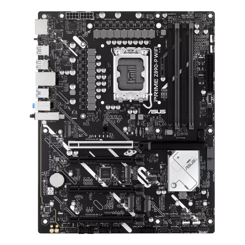 Mātesplate ASUS PRIME Z890-P WIFI Intel Z890 LGA 1851 ATX, DDR5, 4x DIMM, 4x M.2, Wi-Fi 7, 2.5Gb LAN