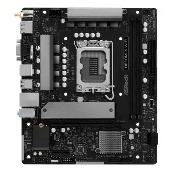 Mātesplate ASRock H810M-X WiFi — Intel H810, LGA 1851, microATX, DDR5, 2 DIMM, 128 GB, Wi‑Fi 5, 2.5Gb LAN, M.2, SATA III