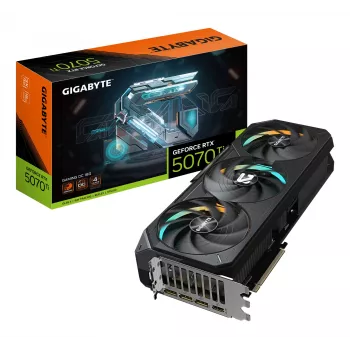 GIGABYTE GeForce RTX 5070 Ti GAMING OC 16G videokarte - 16 GB GDDR7, 256 bitu, PCI-E 5.0, 2588 MHz kodola frekvence, 3 x DP 2.1a, 1 x HDMI 2.1b, NVIDIA DLSS 4, GV-N507TGAMING OC-16GD