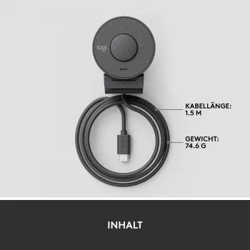 Logitech Brio 300 Full HD tīmekļa kamera - grafīts